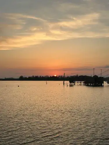 Fish & Sunset: the Sunset in the Lagoon